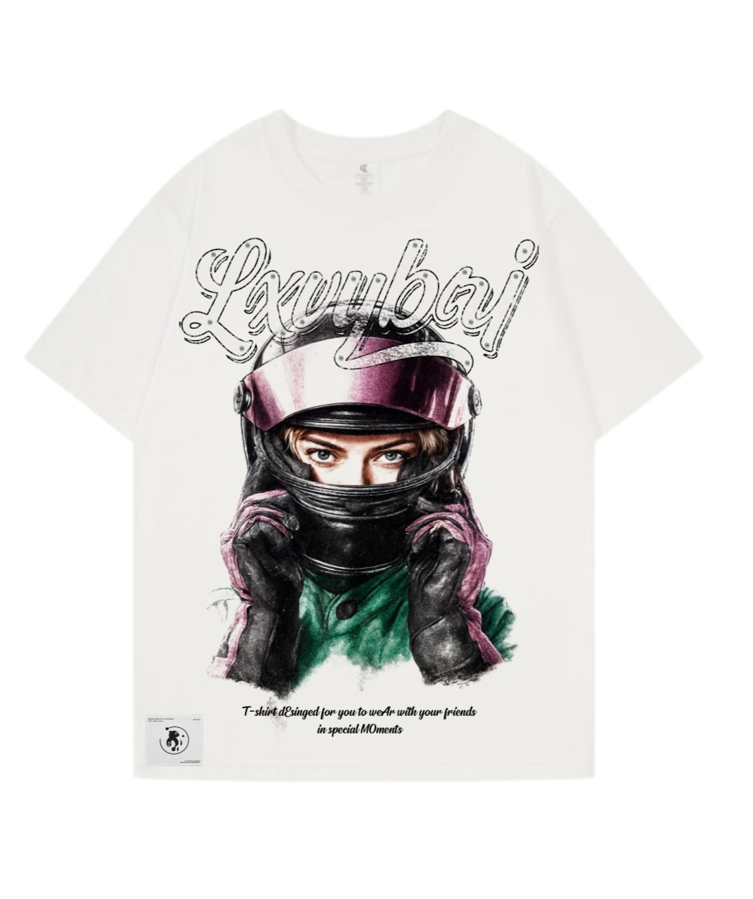 Fearless Rider Long Tshirt white